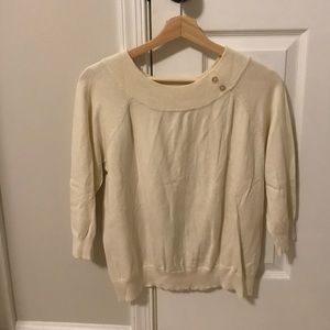 Macy’s Debbie Morgan Off white sweater size L